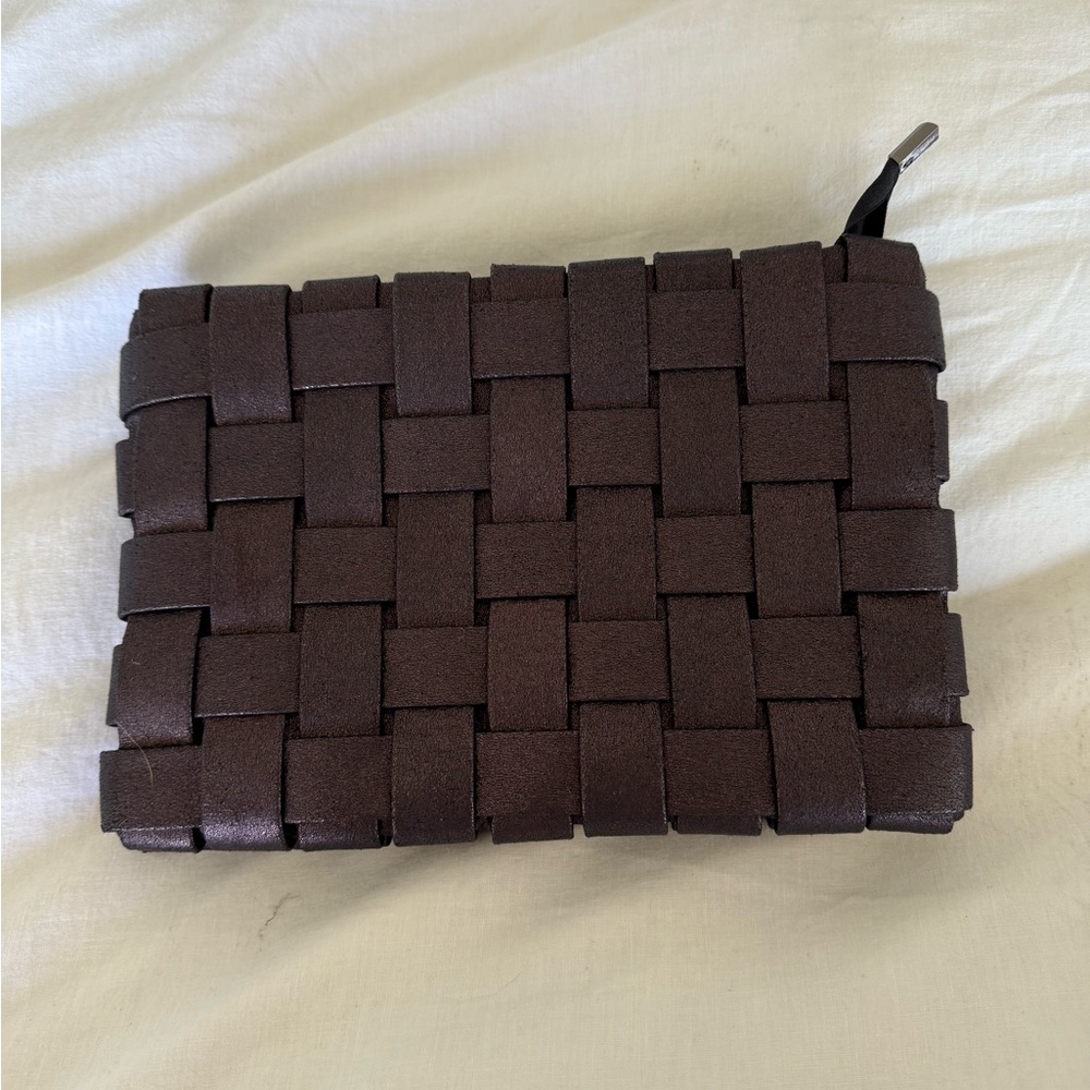Woven Leather Clutch - Picture 3 of 4